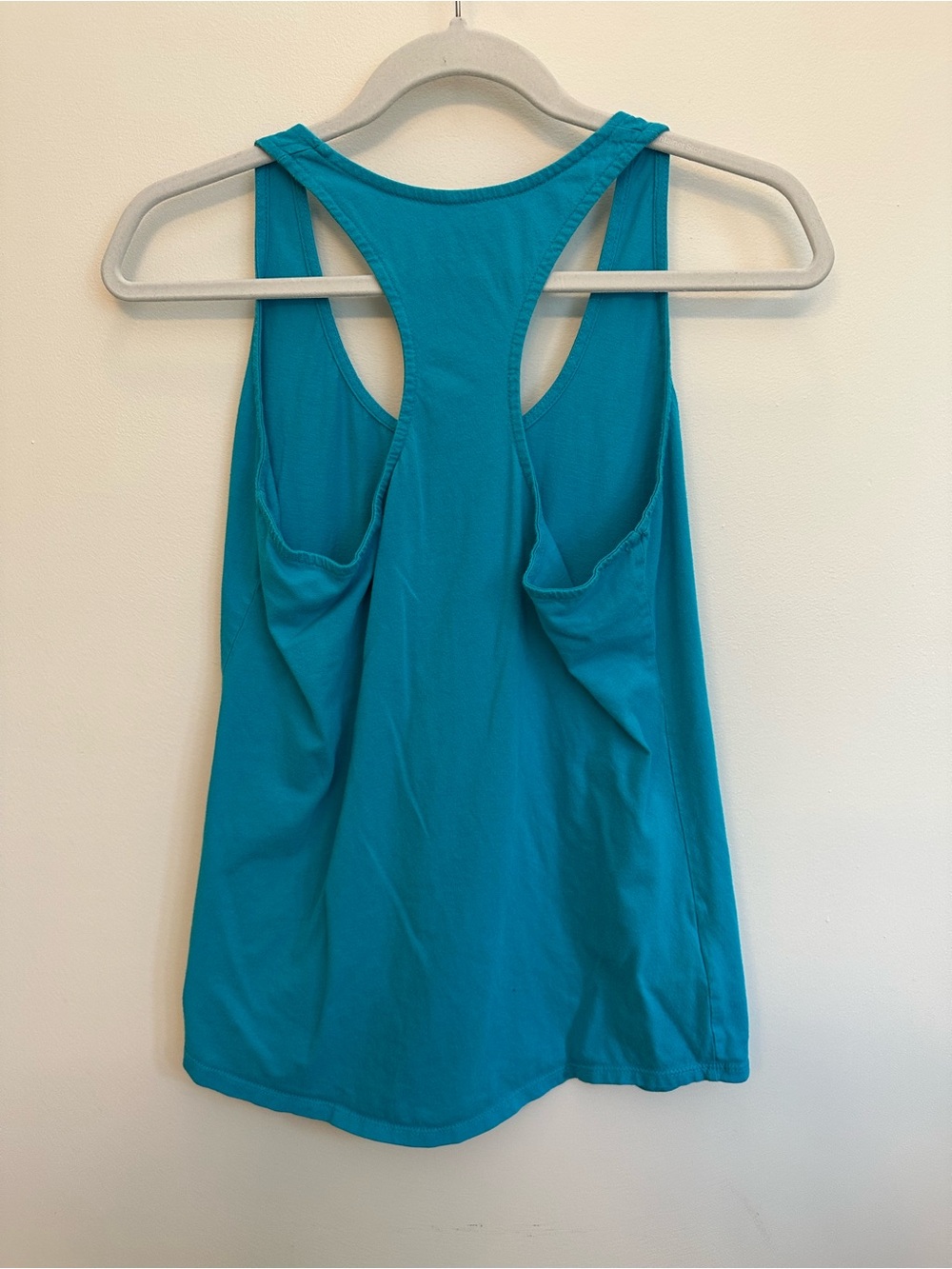 Patagonia Organic Cotton Teal Racerback Tank with Wave Graphic Medium - Picture 2 of 4